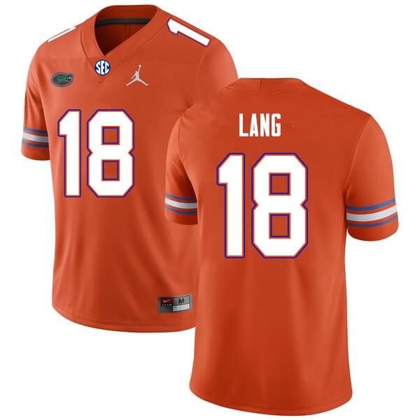 Men's NCAA Florida Gators Dante Lang #18 Stitched Authentic Nike Orange College Football Jersey GBF4865XV